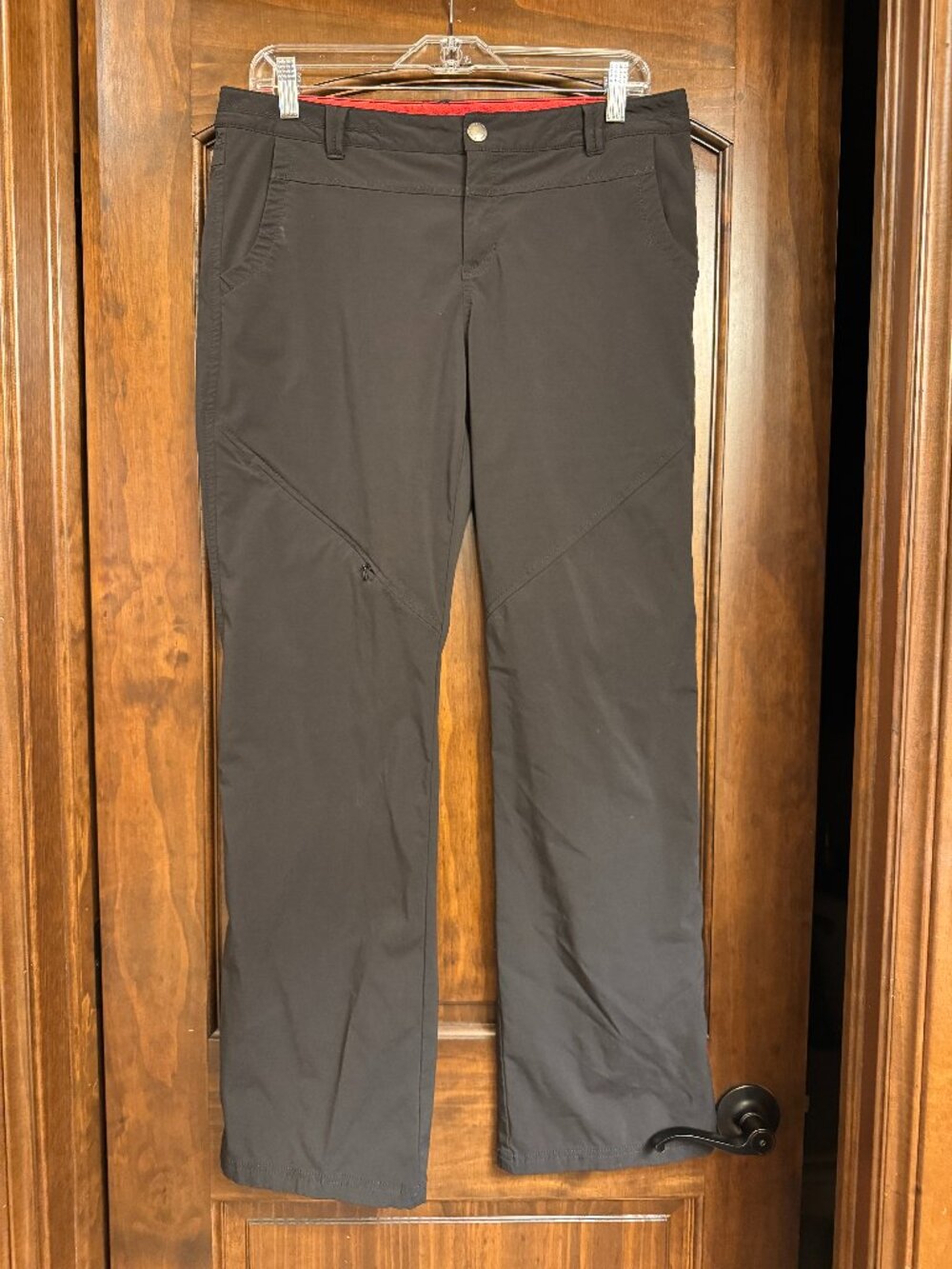 Eddie Bauer Womens Travex Pants 10 Outdoor Black Nylon Stretch Convertible Leg